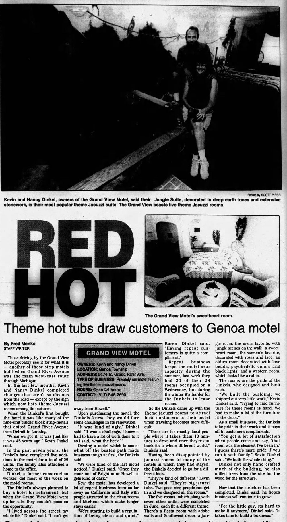 Grandview Inn & Suites Howell (Grand View Motel) - 1995 Article On Hot Tubs (newer photo)